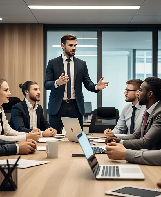 Hero — professionals in meeting